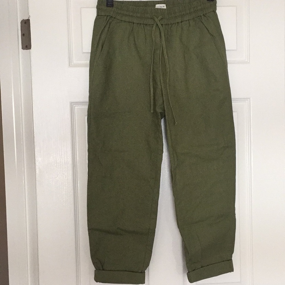J.Crew Mercantile green drawstring pants, sz 0